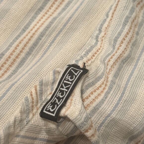 Ezekiel Striped Cotton Button Down Shirt XL | Surf Skater Style | Lightweight - Picture 6 of 7